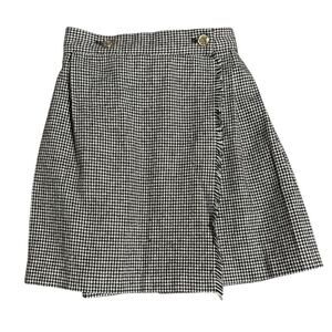 IMP for Girls too Size 3/4T Houndstooth Black White Tweed Skirt Elastic Waist